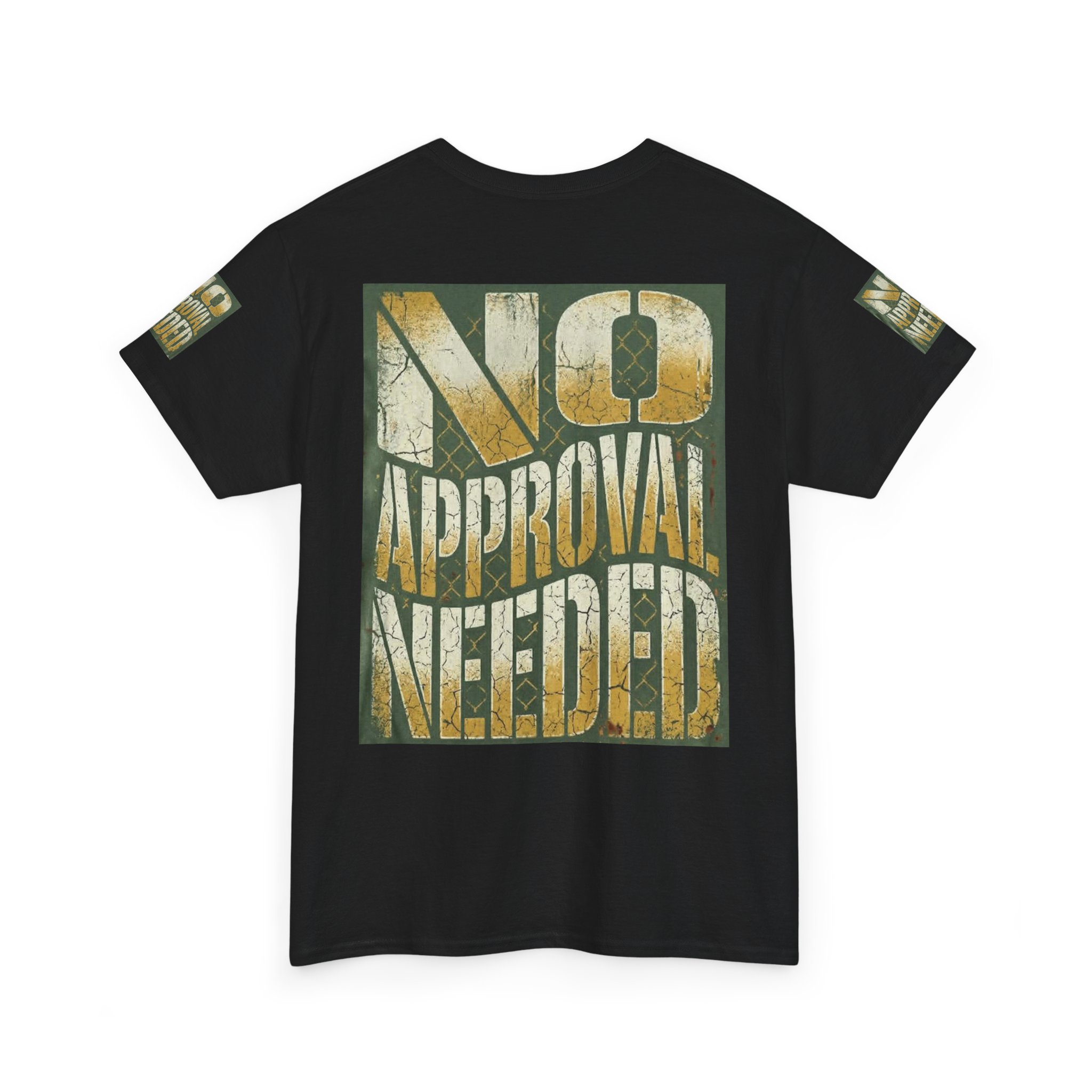 No Approval Needed T-Shirt | Graphic Statement Tee, Bold Distressed Text - Image 16