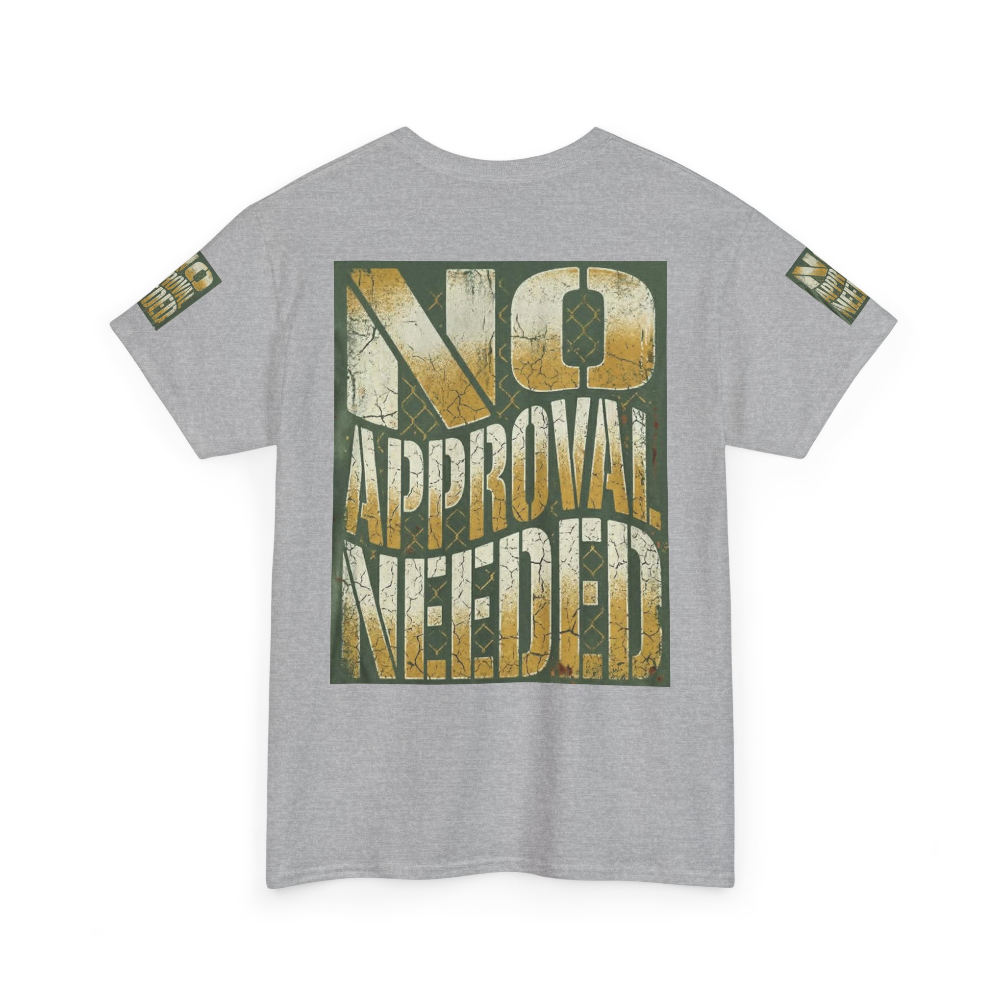 No Approval Needed T-Shirt | Graphic Statement Tee, Bold Distressed Text - Image 24