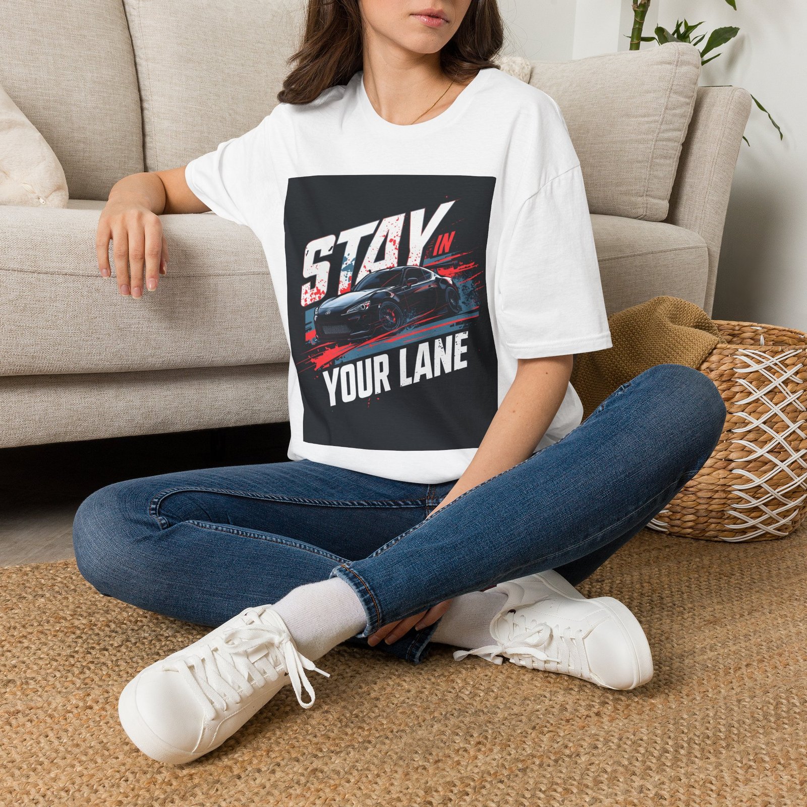 Stay In Your Lane T-Shirt | Racing Car Graphic - Image 2