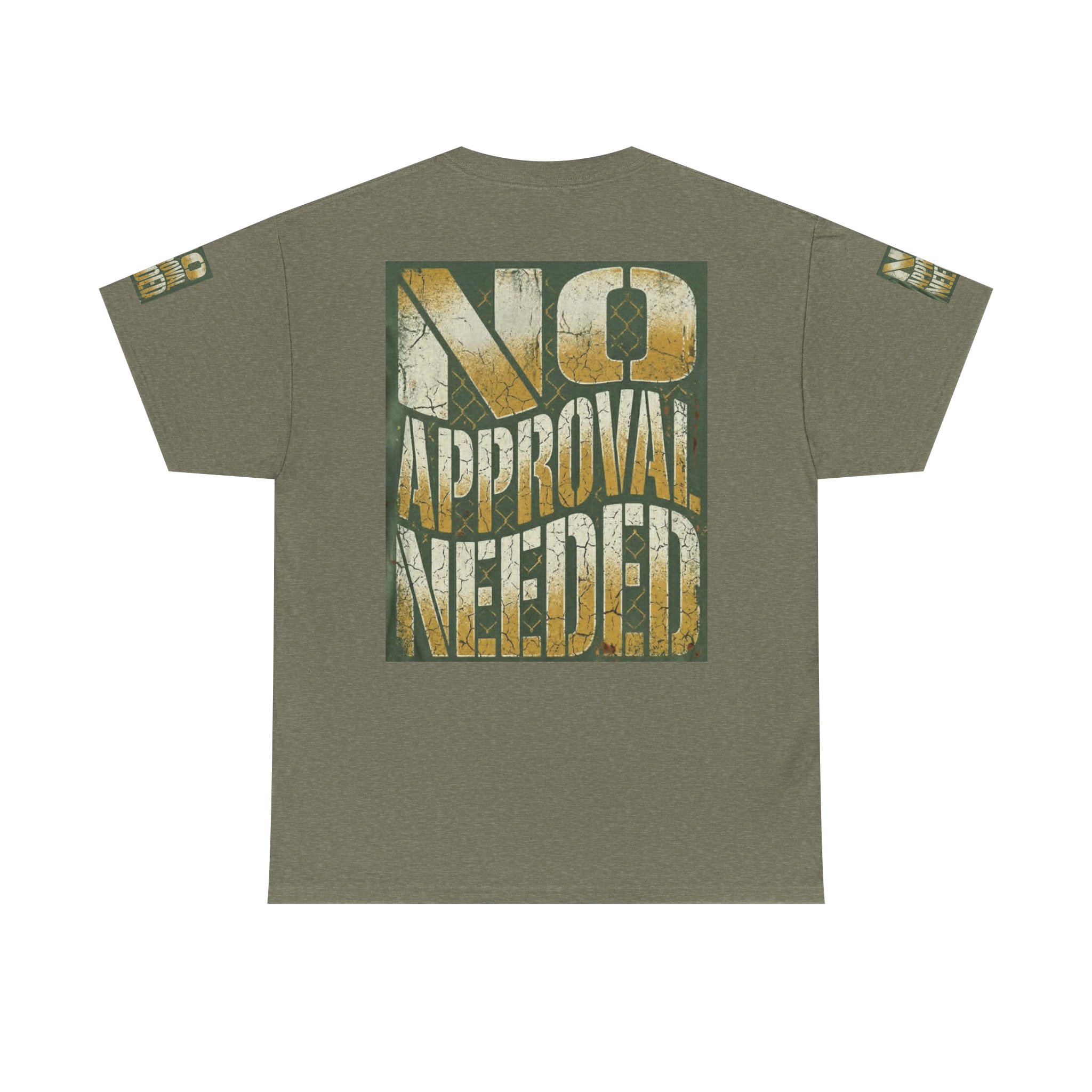 No Approval Needed T-Shirt | Graphic Statement Tee, Bold Distressed Text - Image 26