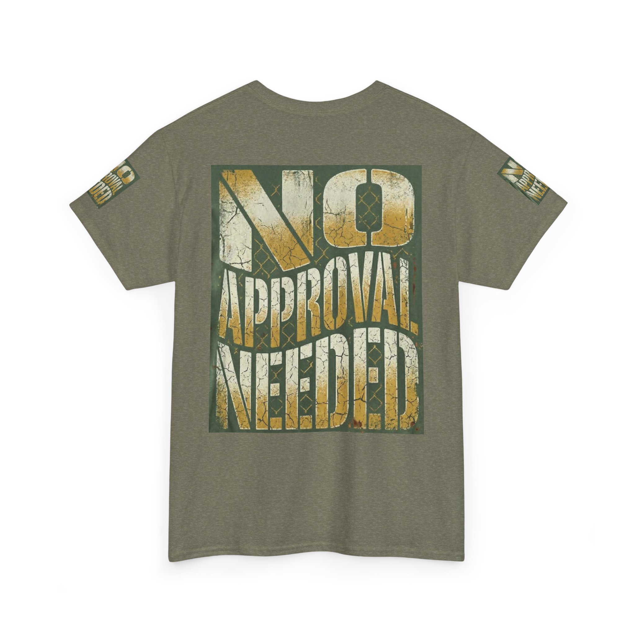 No Approval Needed T-Shirt | Graphic Statement Tee, Bold Distressed Text - Image 28
