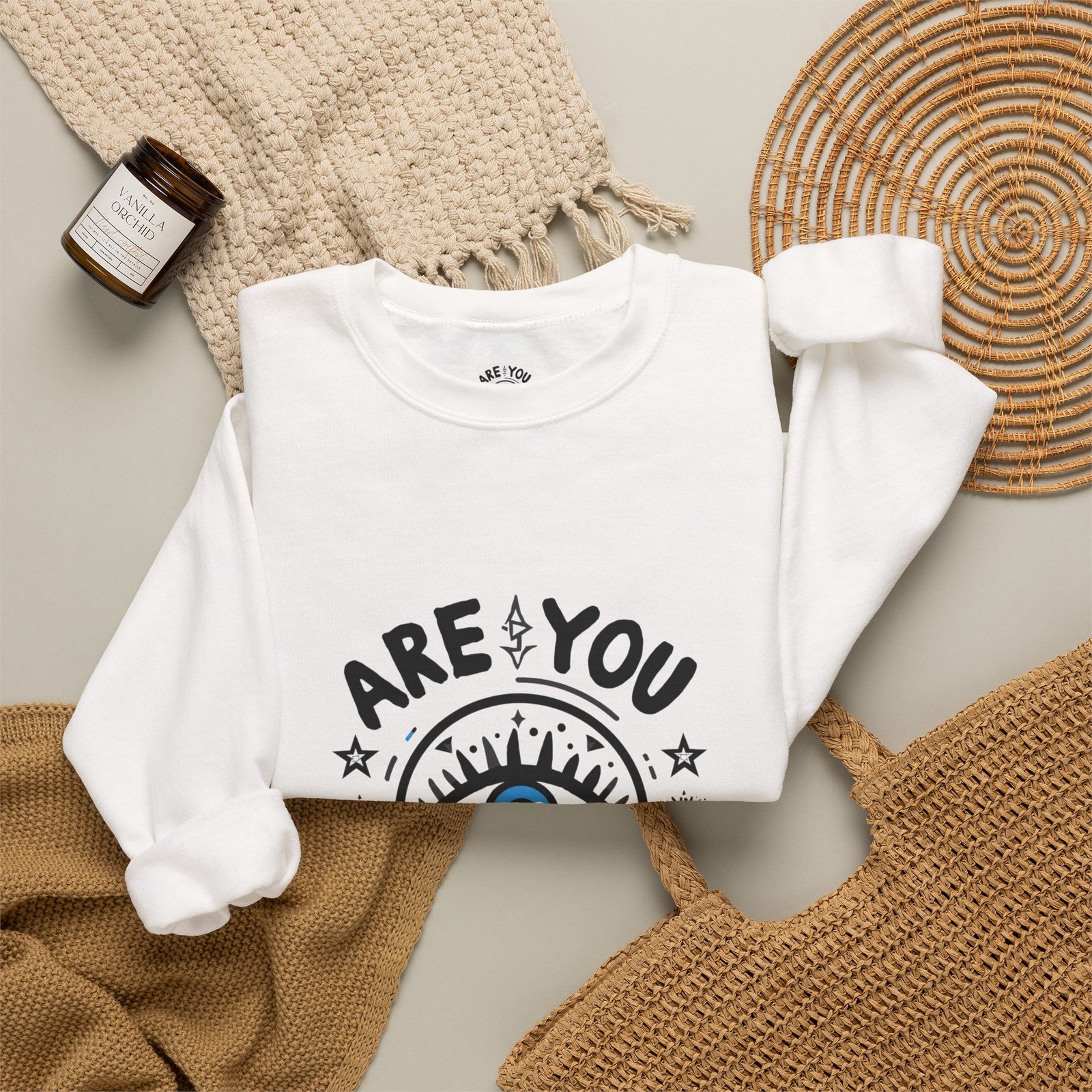 Are You OK? Eye Illustration Sweatshirt | Graphic Crewneck - Image 4