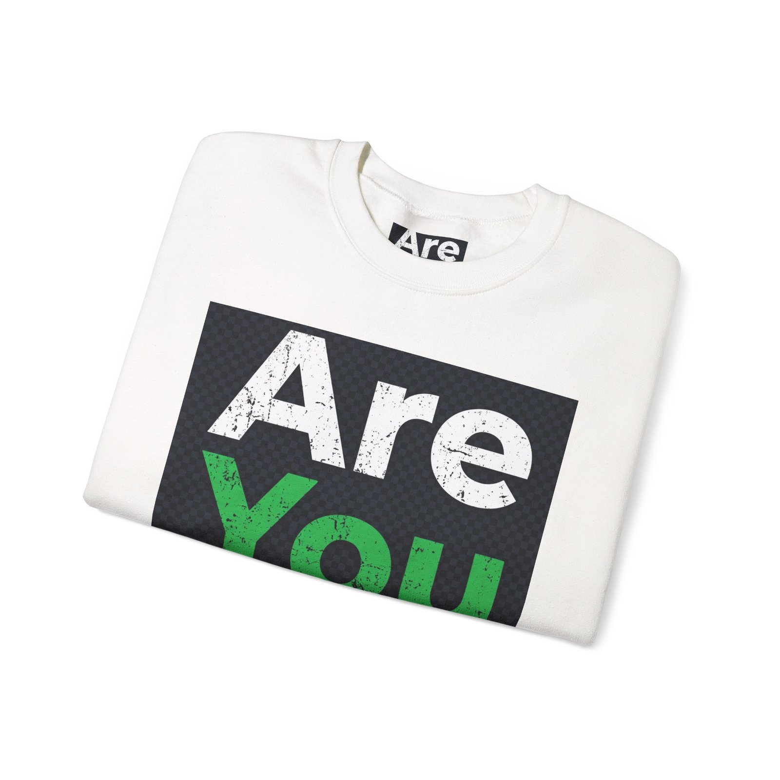 Are You OK sweatshirt | Text graphic crewneck with sad face - Image 3
