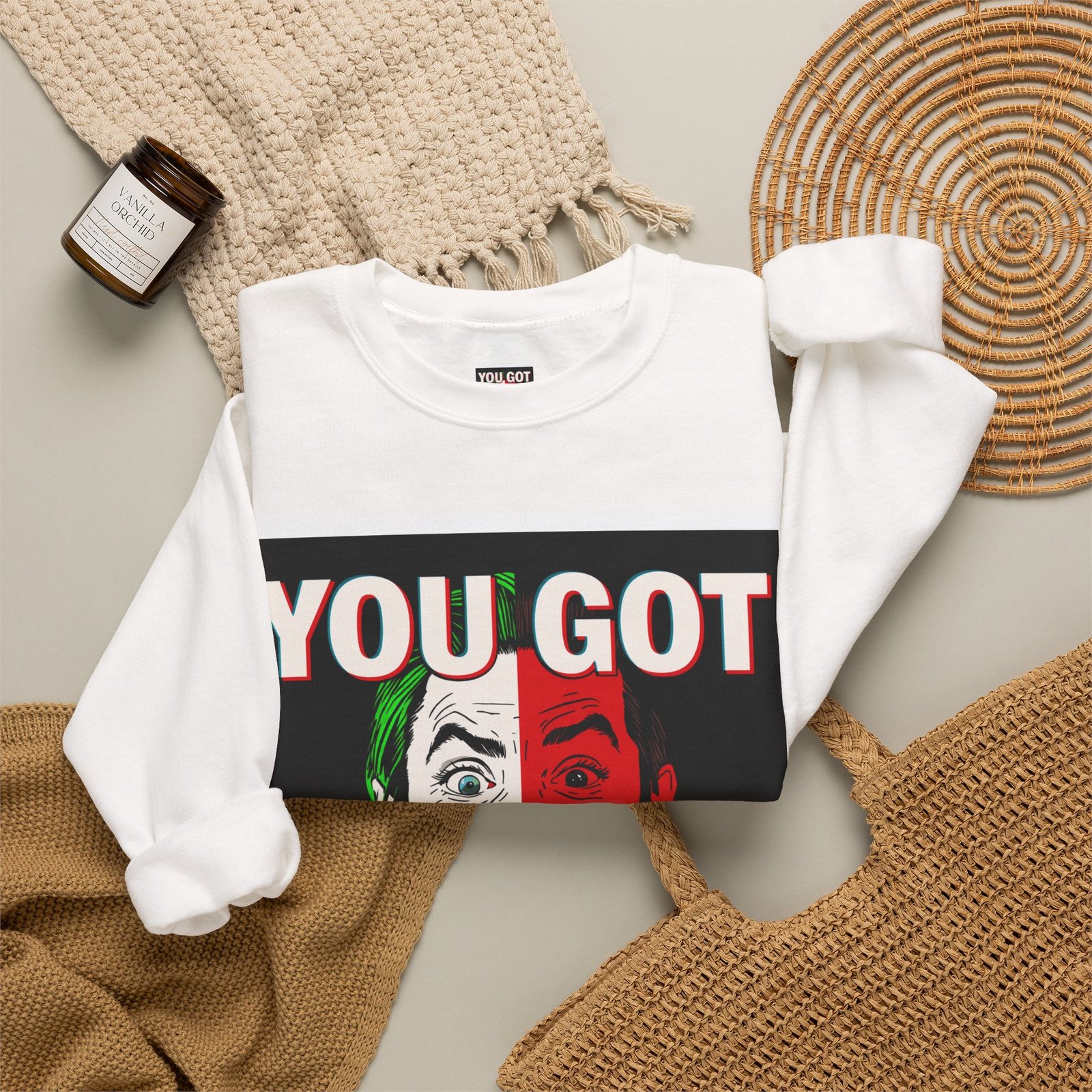 You Got To Be Kidding Sweatshirt | Joker Face Graphic Crewneck - Image 4