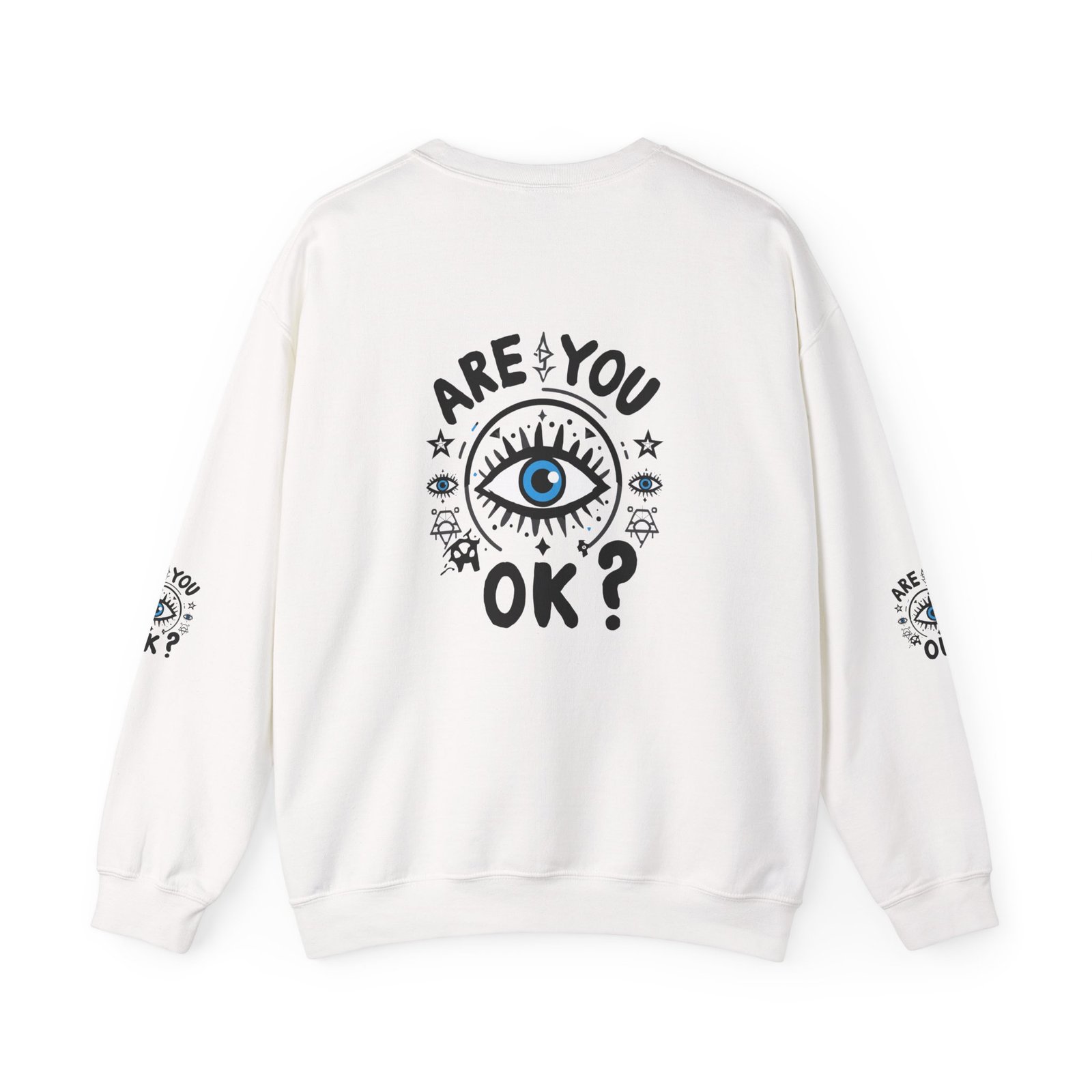 Are You OK? Eye Illustration Sweatshirt | Graphic Crewneck - Image 2