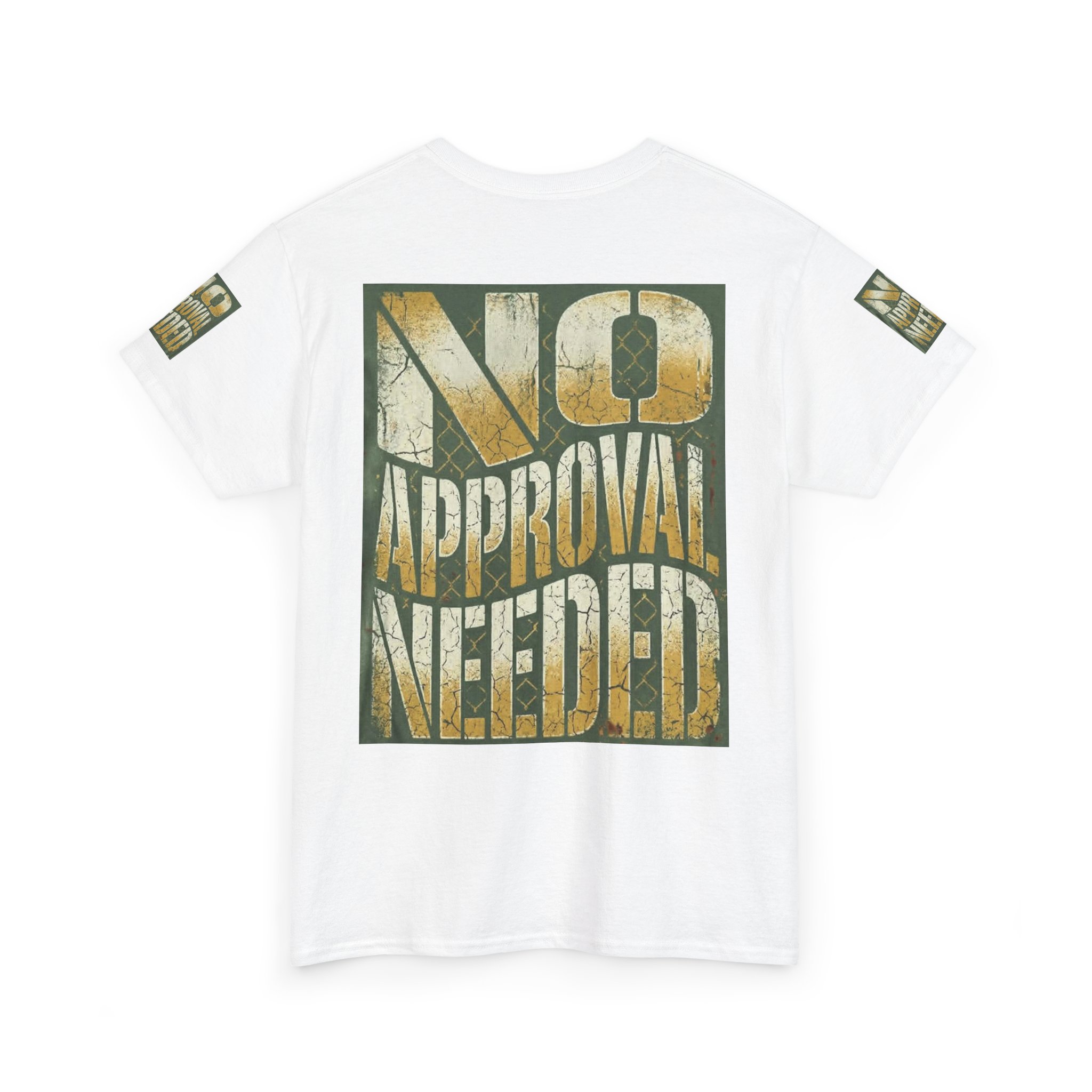 No Approval Needed T-Shirt | Graphic Statement Tee, Bold Distressed Text - Image 4