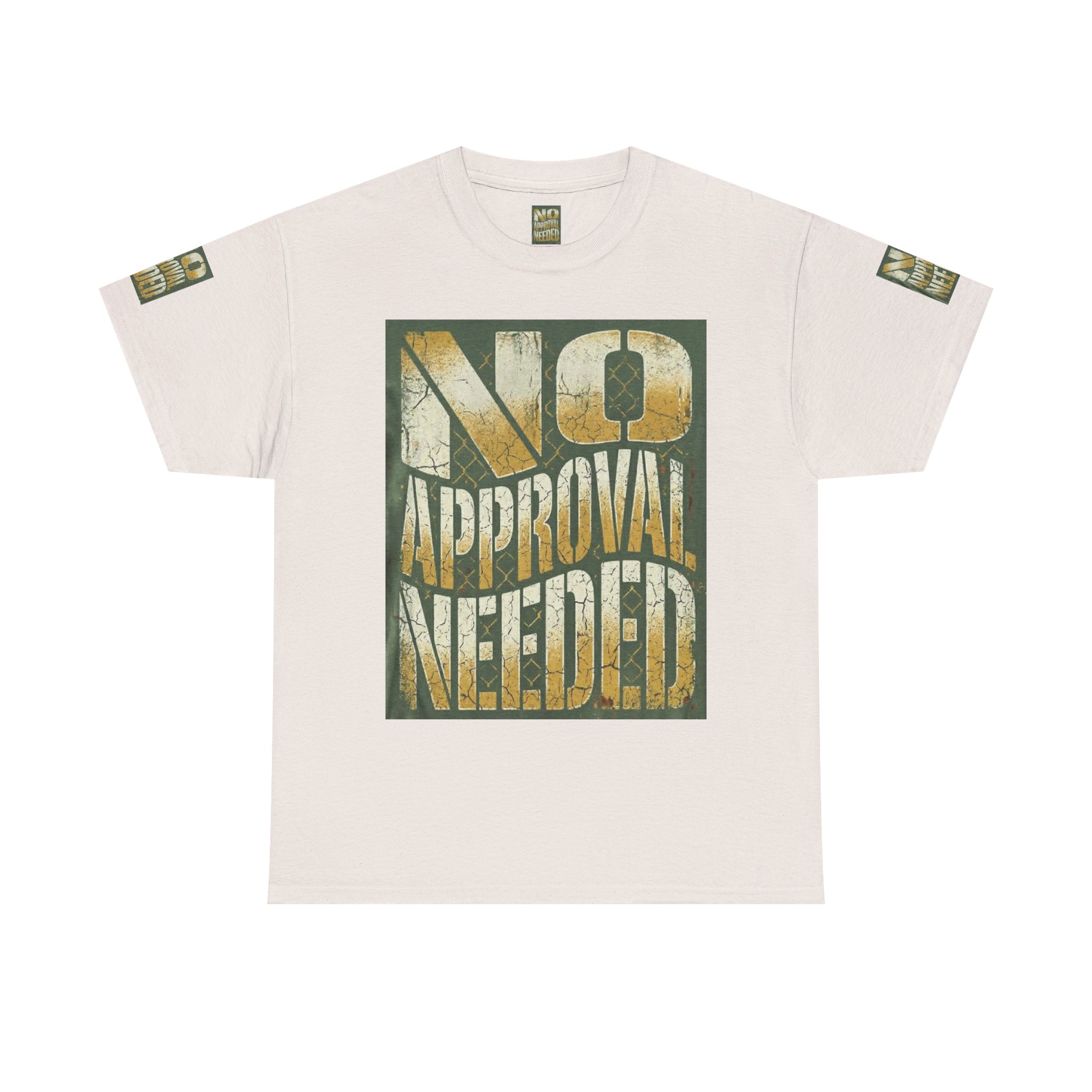 No Approval Needed T-Shirt | Graphic Statement Tee, Bold Distressed Text - Image 17