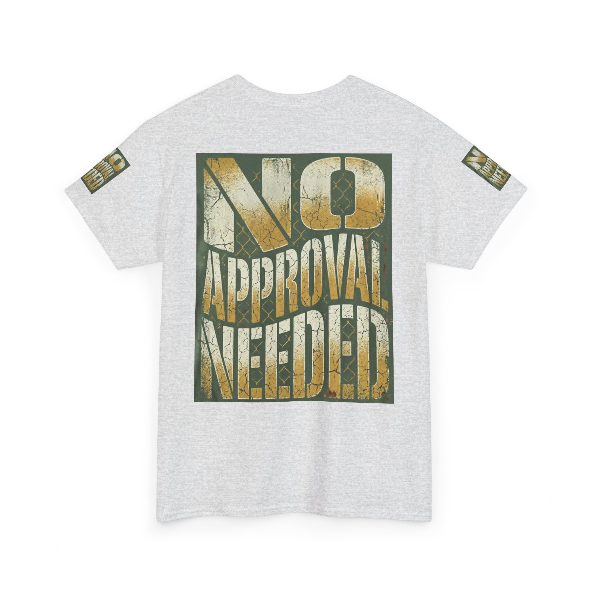 No Approval Needed T-Shirt | Graphic Statement Tee, Bold Distressed Text - Image 12