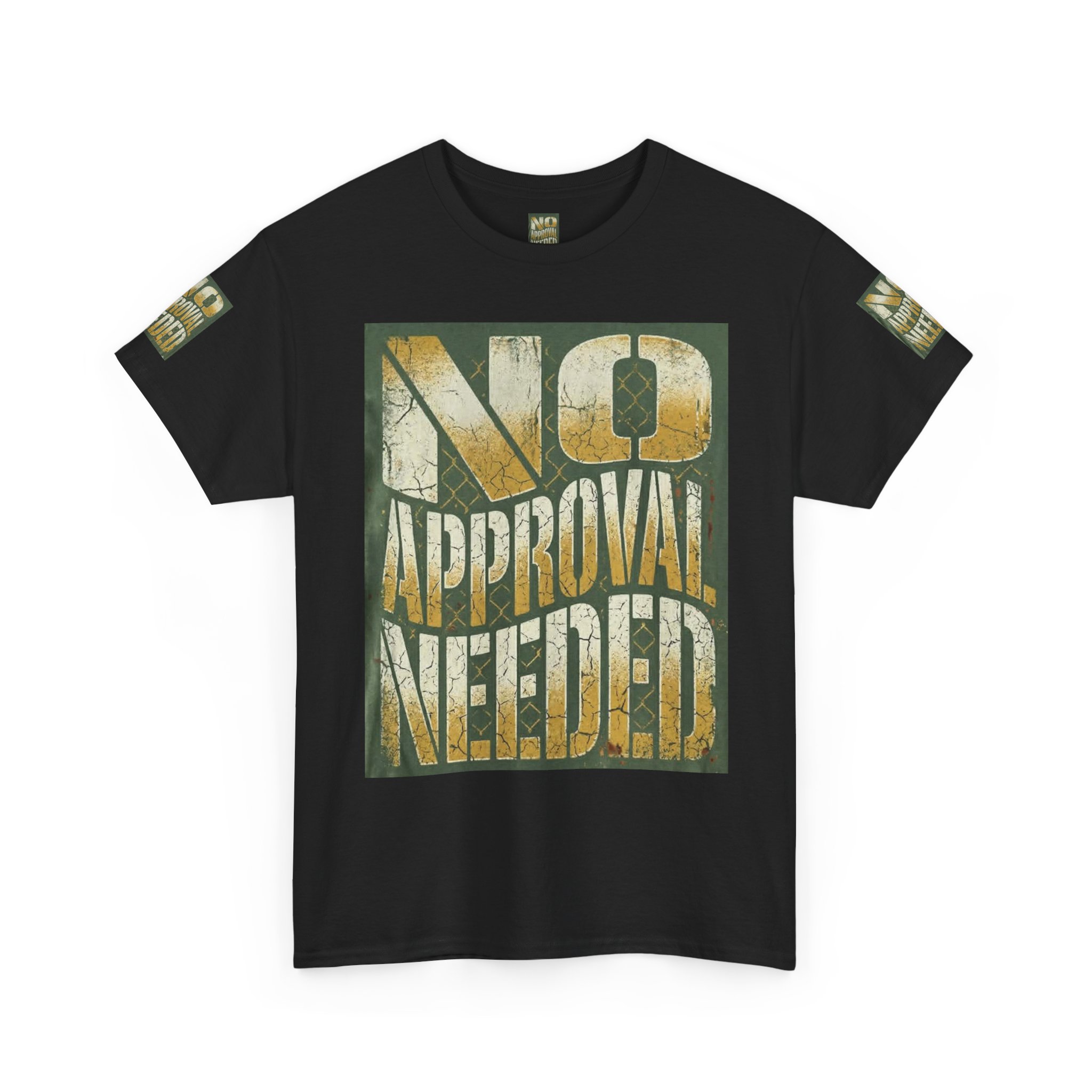 No Approval Needed T-Shirt | Graphic Statement Tee, Bold Distressed Text - Image 15