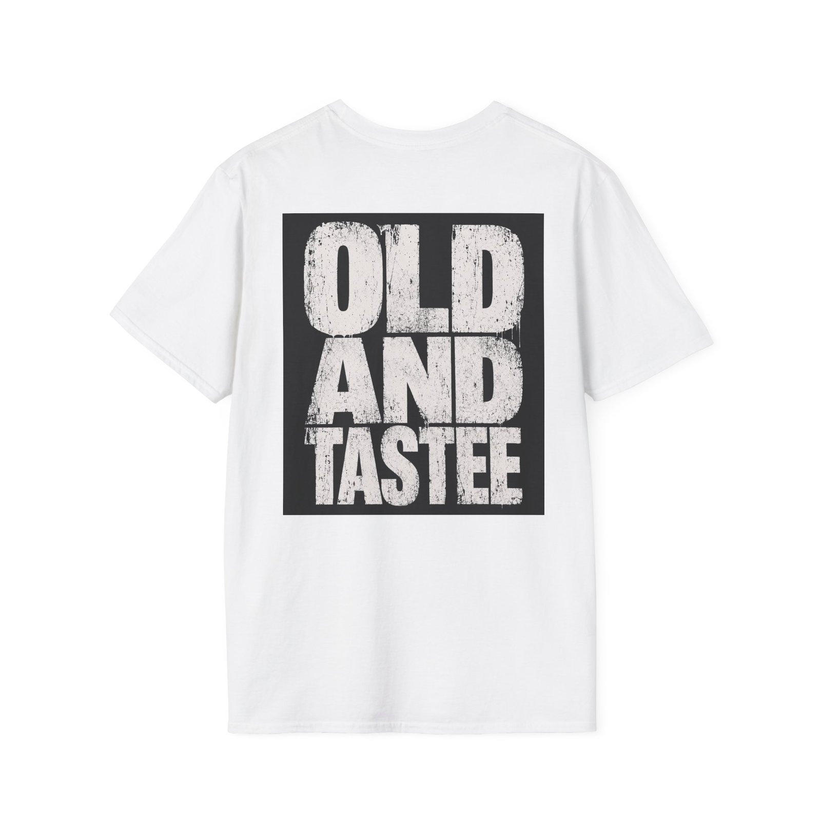 Old And Tasted T-Shirt | Vintage Block Letter Graphic Tee - Image 4