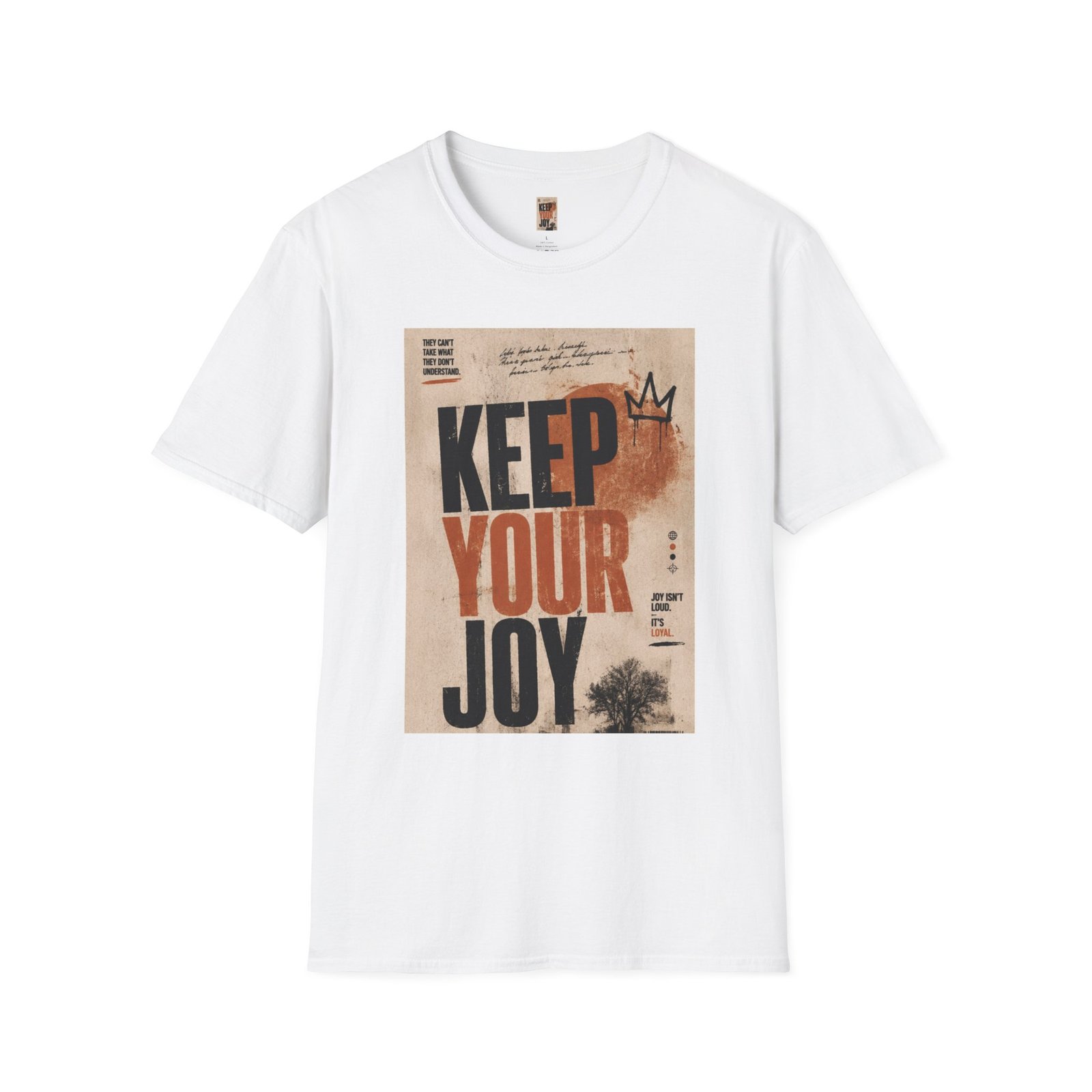 Keep Your Joy T-Shirt | Inspirational Typography Tee - Image 3