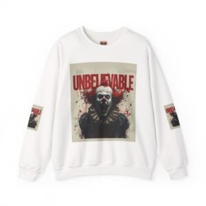 Unbelievable Clown Crewneck Sweatshirt | Horror Graphic Pullover