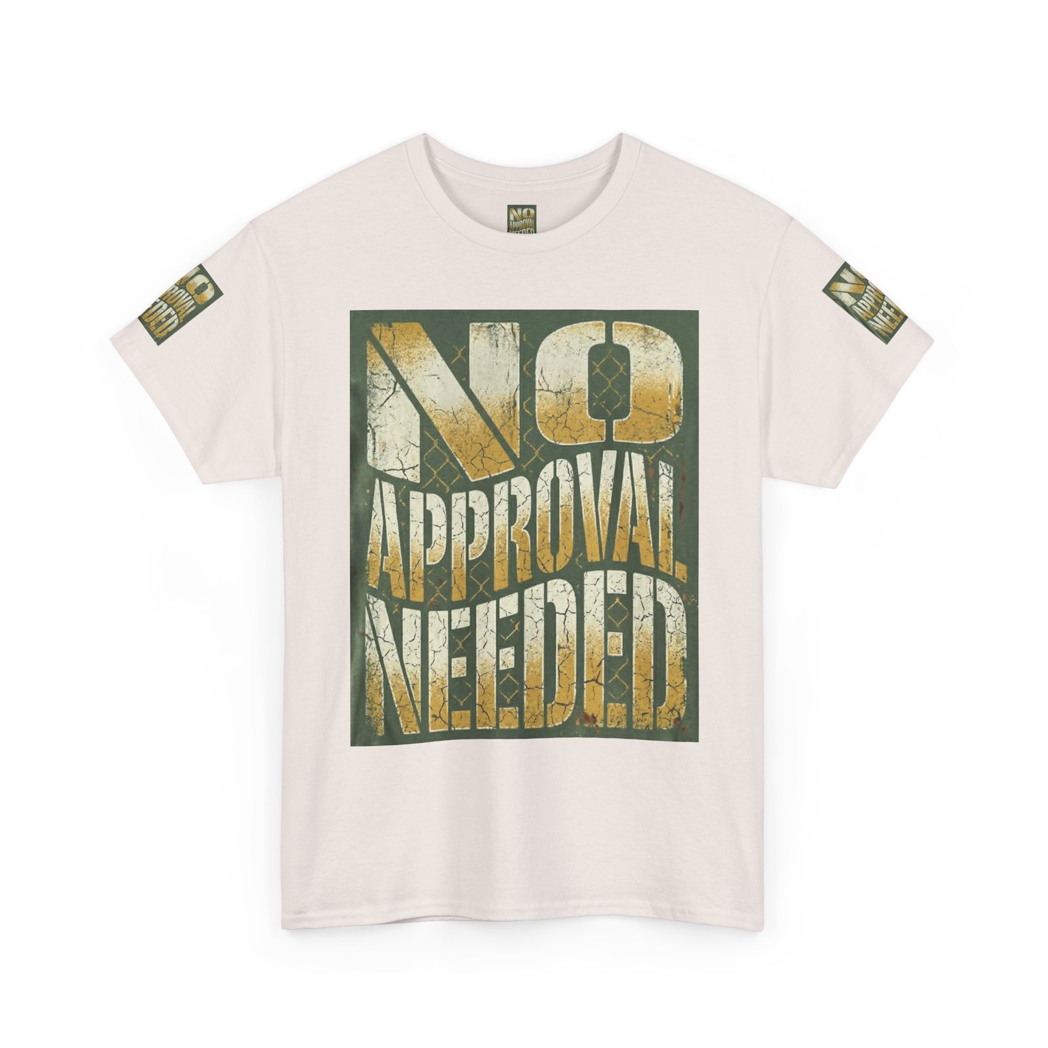 No Approval Needed T-Shirt | Graphic Statement Tee, Bold Distressed Text - Image 19