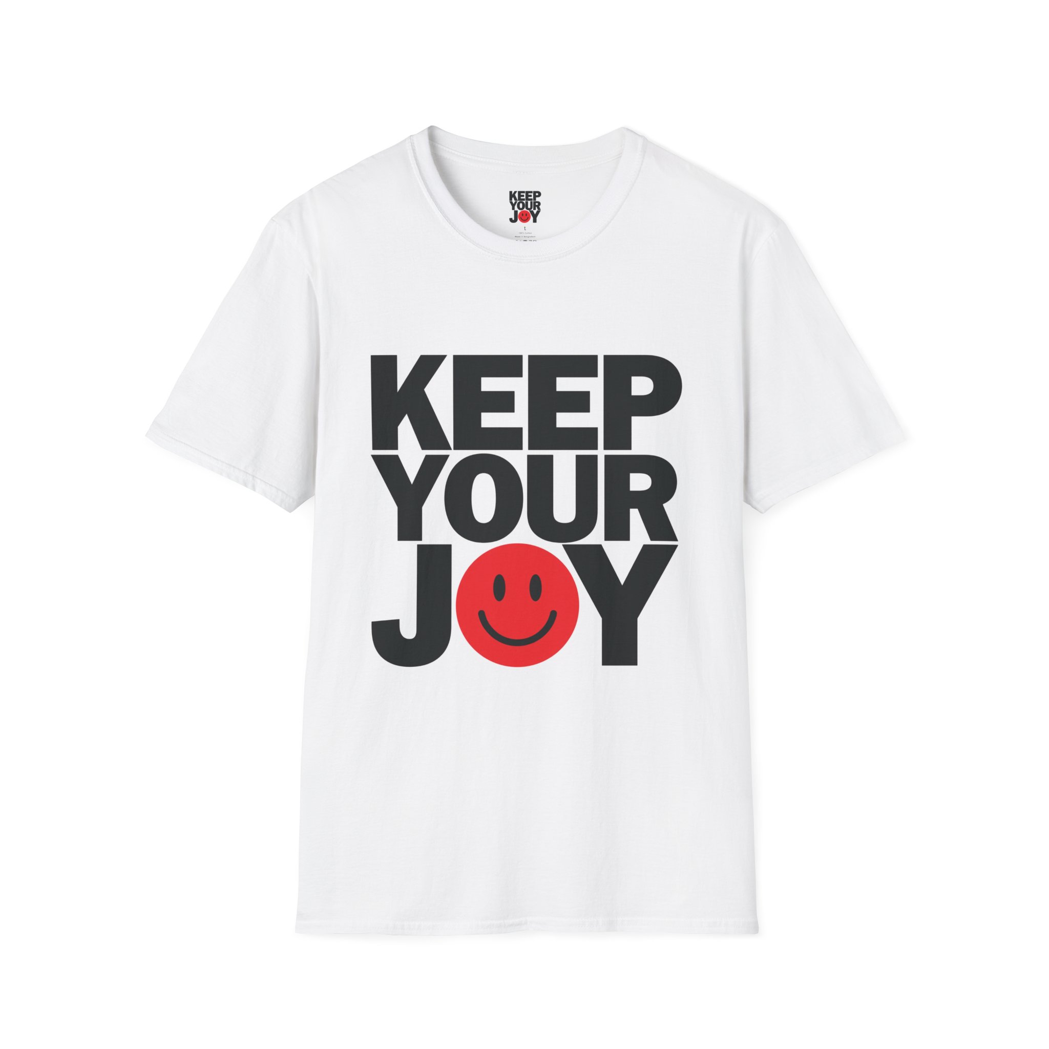 Keep Your Joy T-Shirt | Bold Typography, Smiley Face - Image 3