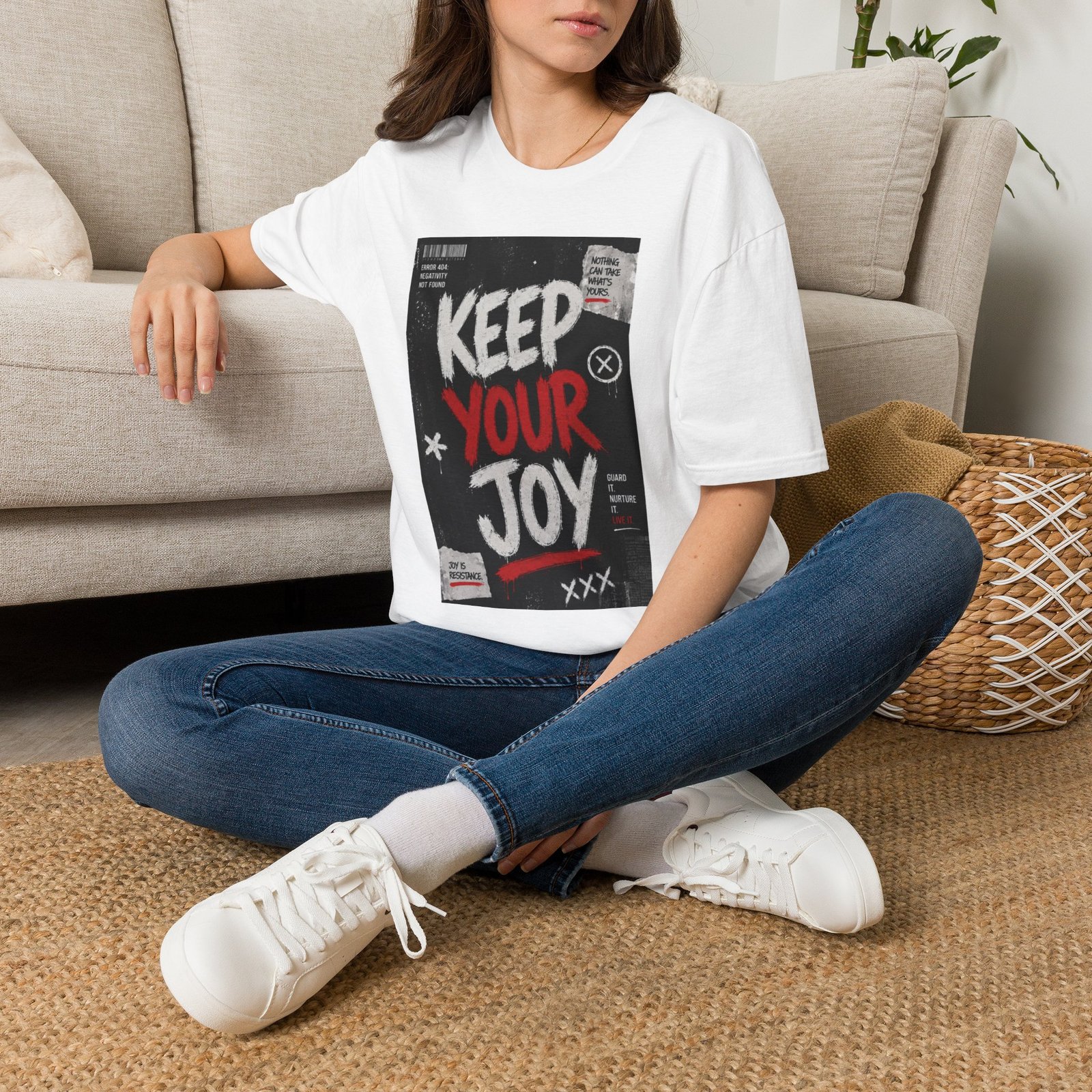 Keep Your Joy T-Shirt | Inspirational Typography, Street Art Poster Style - Image 2
