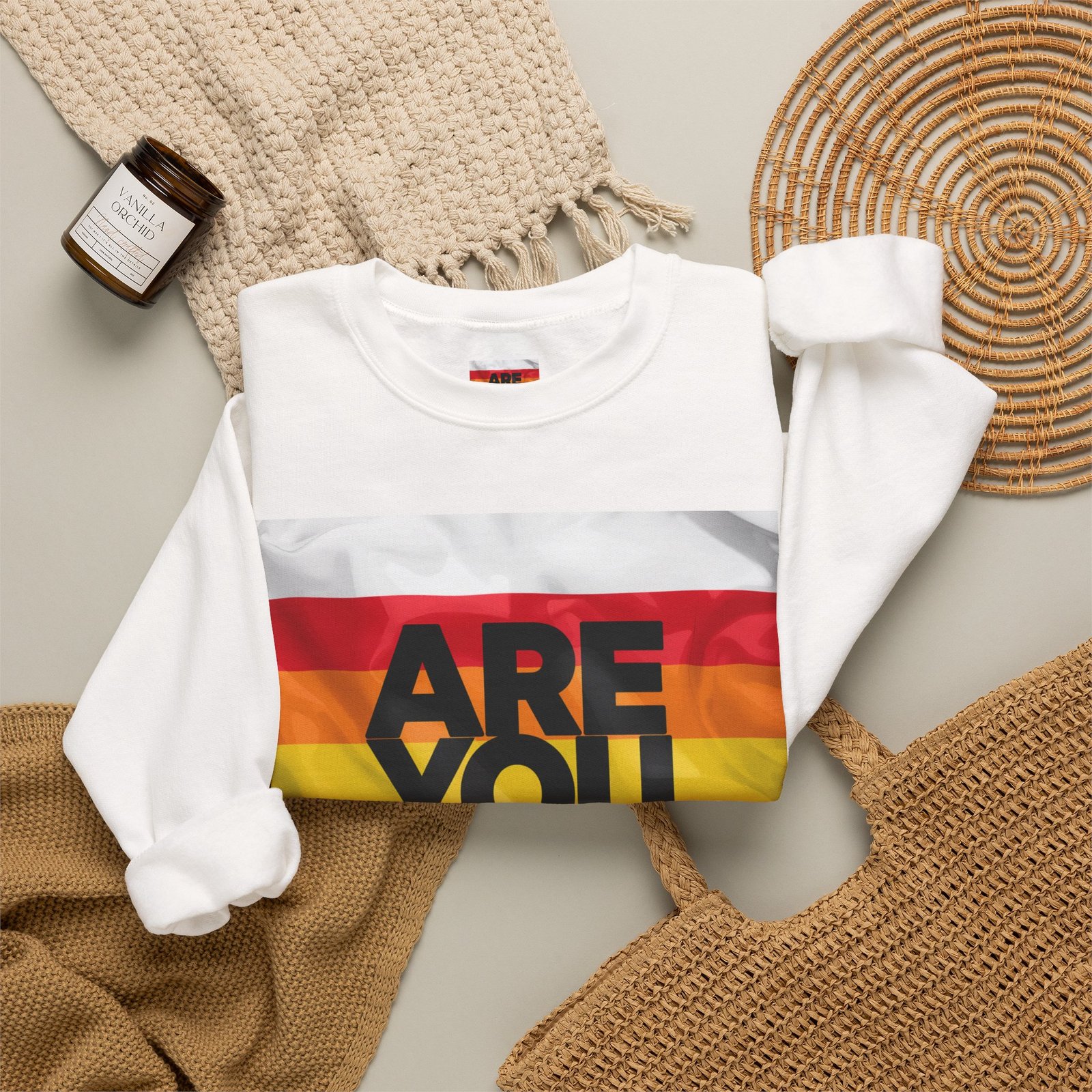 Are You OK? Rainbow Flag Sweatshirt | Pride Crewneck - Image 4