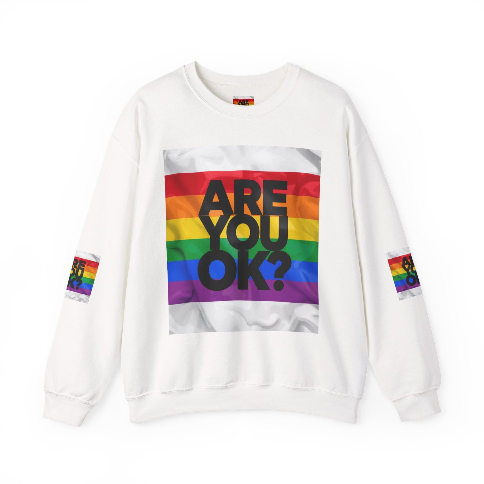 Are You OK? Rainbow Flag Sweatshirt | Pride Crewneck