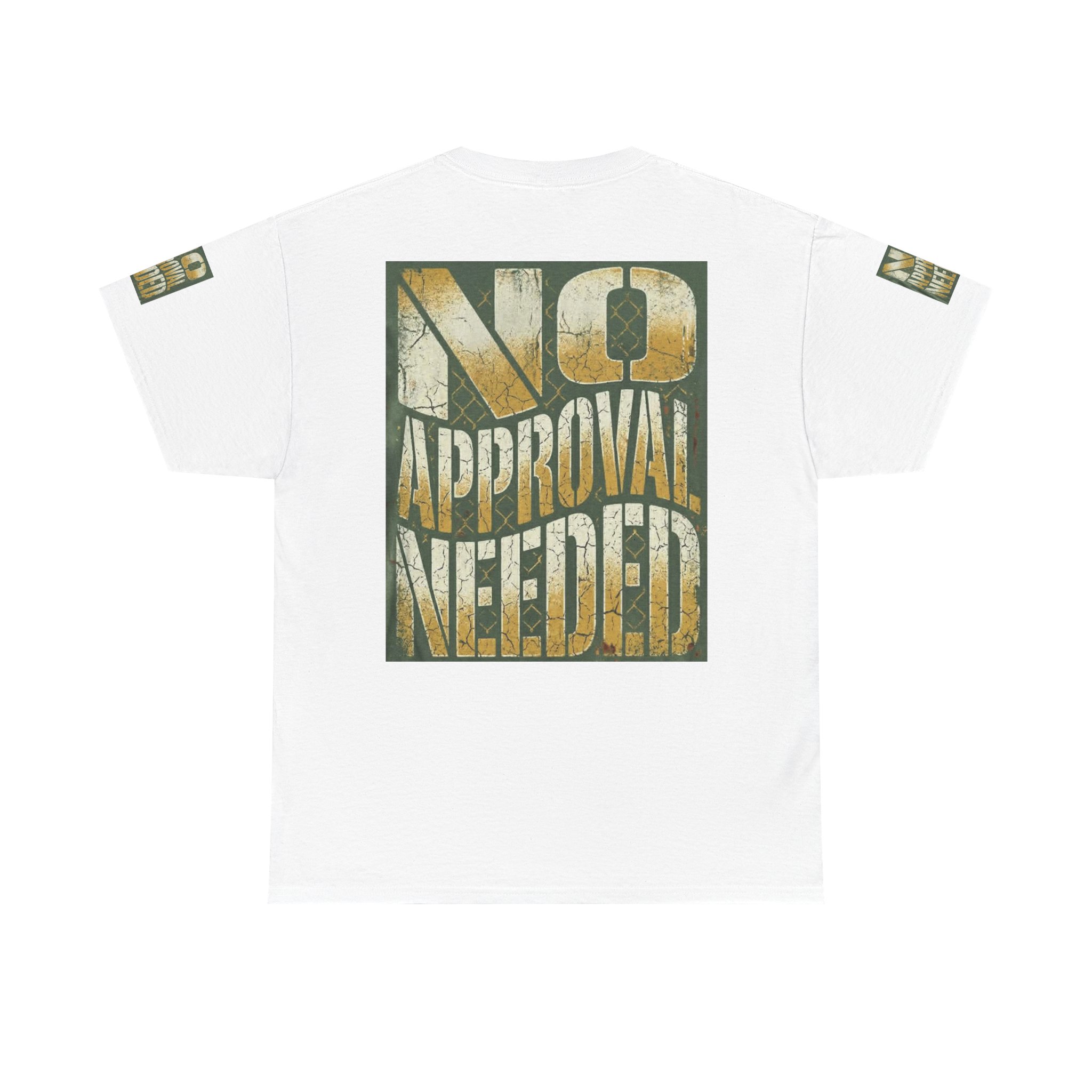 No Approval Needed T-Shirt | Graphic Statement Tee, Bold Distressed Text - Image 2