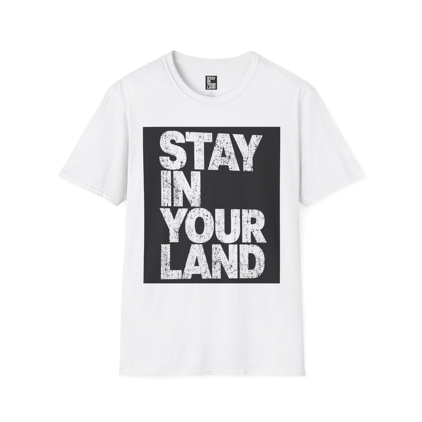 Stay In Your Lane T-Shirt | Bold Distressed Typography - Image 3