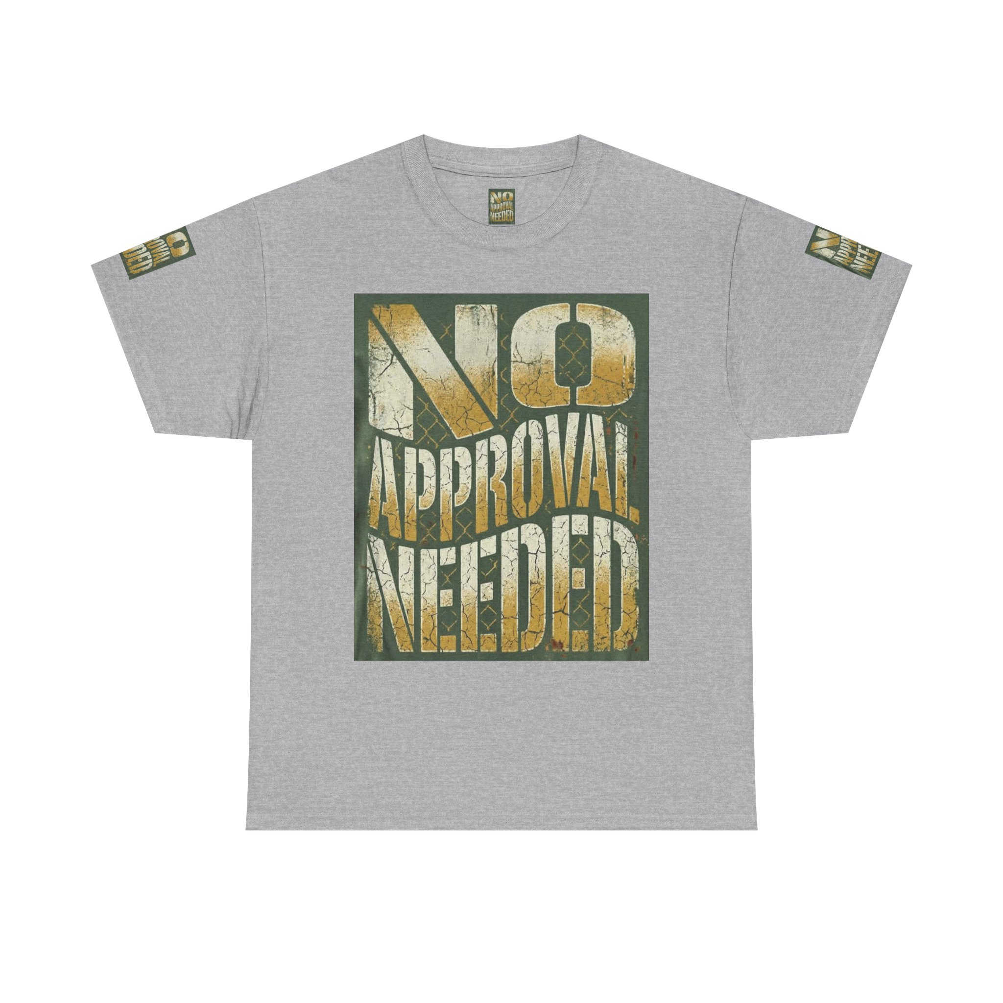 No Approval Needed T-Shirt | Graphic Statement Tee, Bold Distressed Text - Image 21