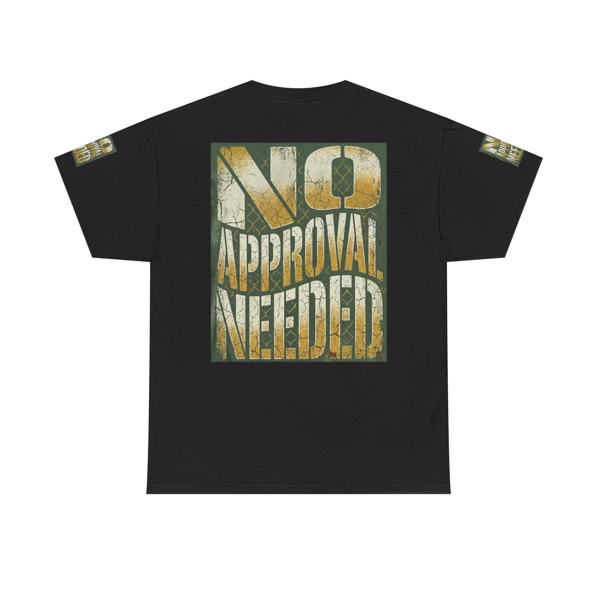 No Approval Needed T-Shirt | Graphic Statement Tee, Bold Distressed Text - Image 14