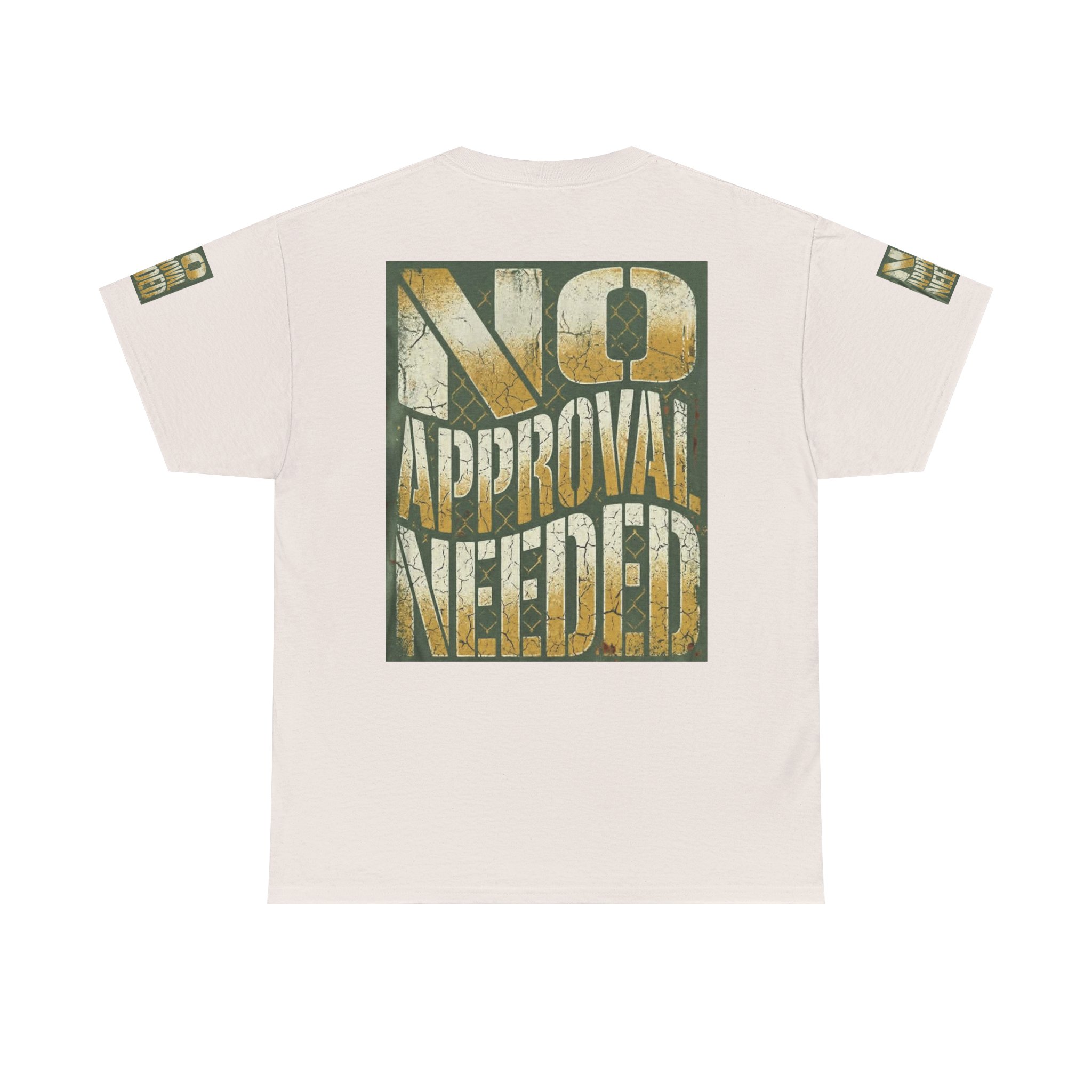 No Approval Needed T-Shirt | Graphic Statement Tee, Bold Distressed Text - Image 18
