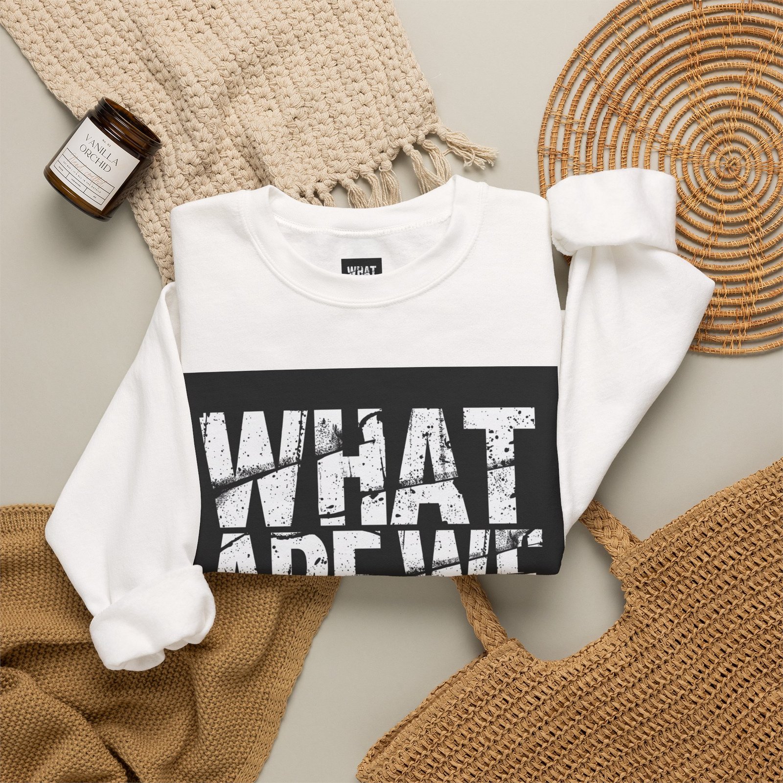 What Are We Doing? graphic sweatshirt | Crewneck sweatshirt - Image 4